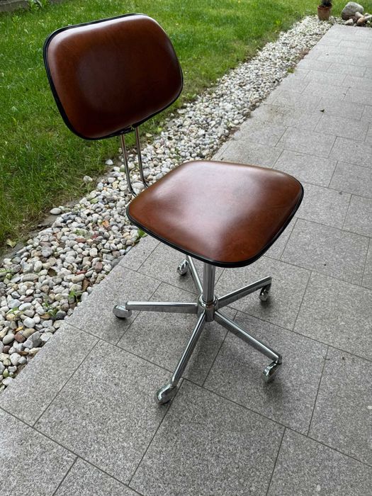 Krzesło biurowe, kreślarskie - vintage, PRL, loft, bauhaus