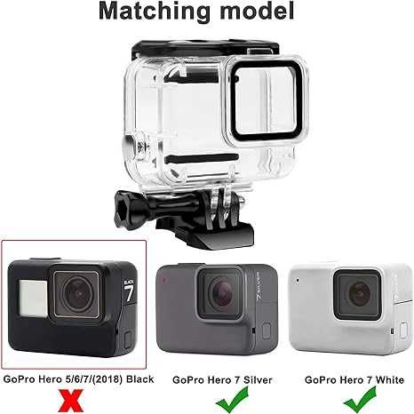 Водонепроницаемый чехол аквабокс для камеры GoPro Hero 7 Silver, White