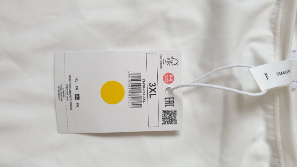 Biale majtki plus size Reserved 3xl xxxl