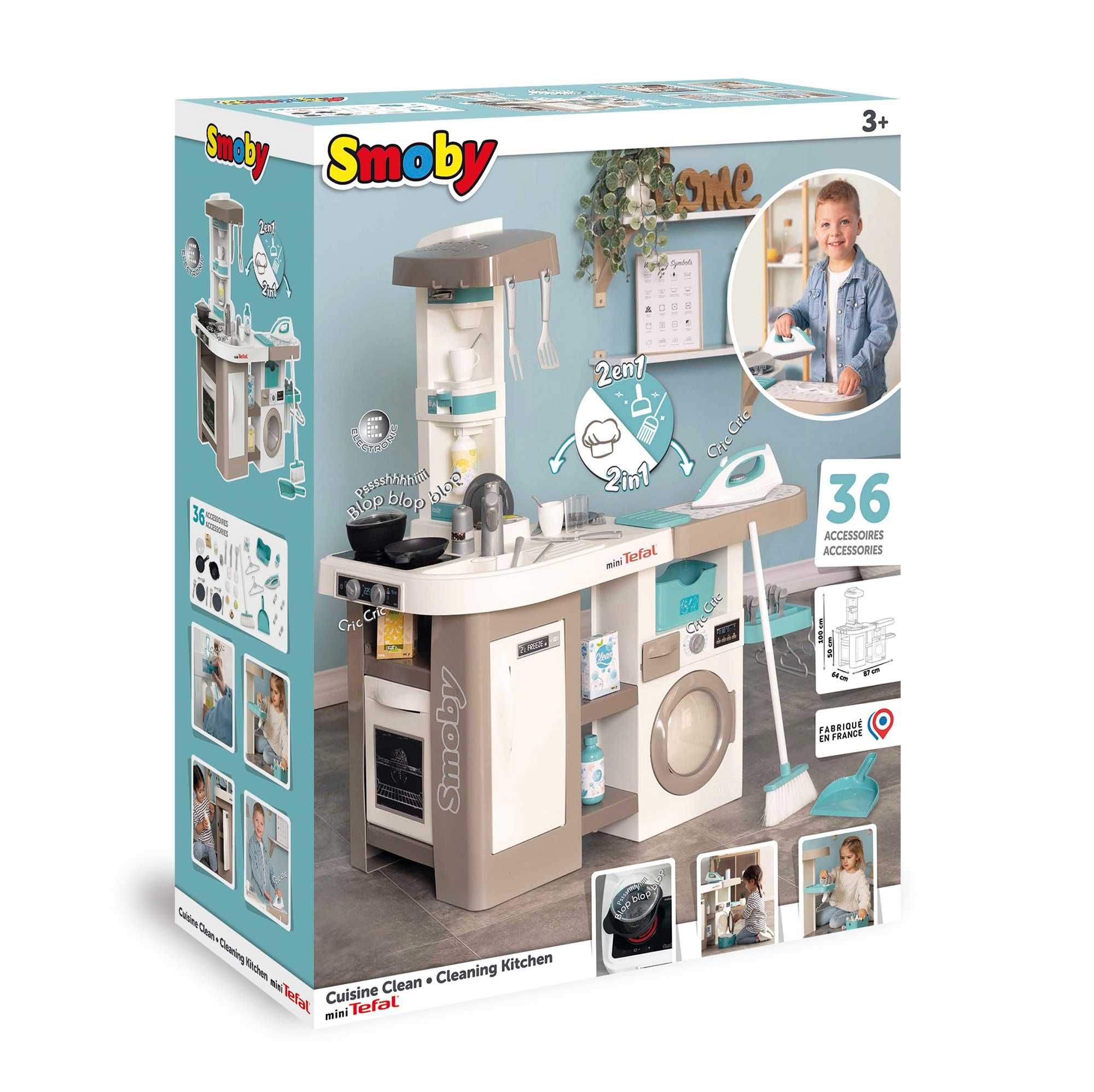 Кухня Smoby 2 в 1 "Тефаль. Кухня+Пральня" з пр та сушк, 311050