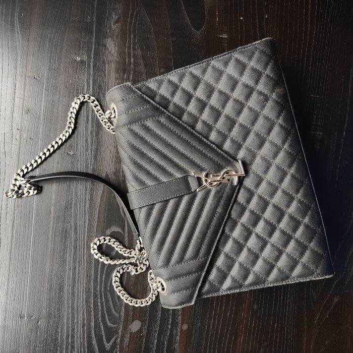 Ysl Envelope caviar torebka yves Saint Laurent