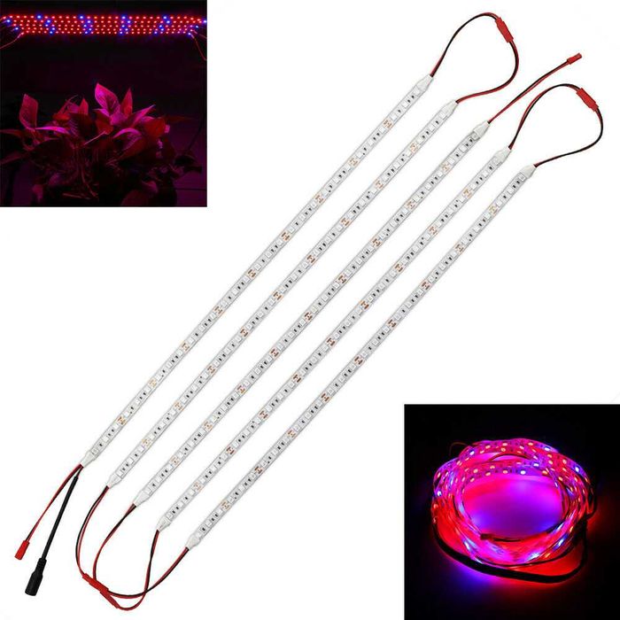 LED Grow Strip Lights 5Pcs 25W- Fitas led para iluminação de plantas