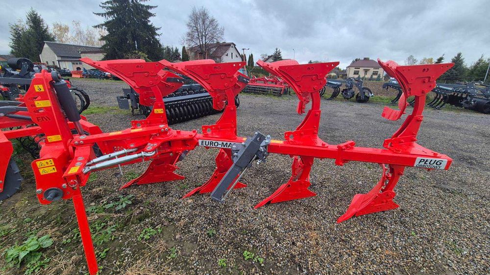 Pług obrotowy POM 4 skibowy 3+1 stal borowa automatyczna belka od ręki