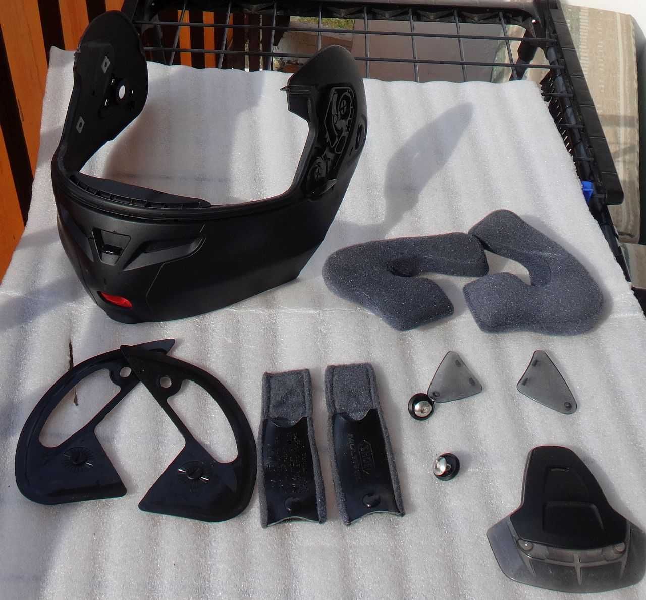 Kask SHOEI MULTITEC części policzki szczęka osłony pasków mechanizm