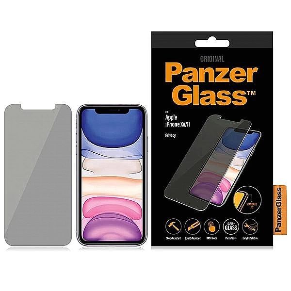 Szkło hartowane PanzerGlass Standard Fit prywatyzowane na iPhone Xr /