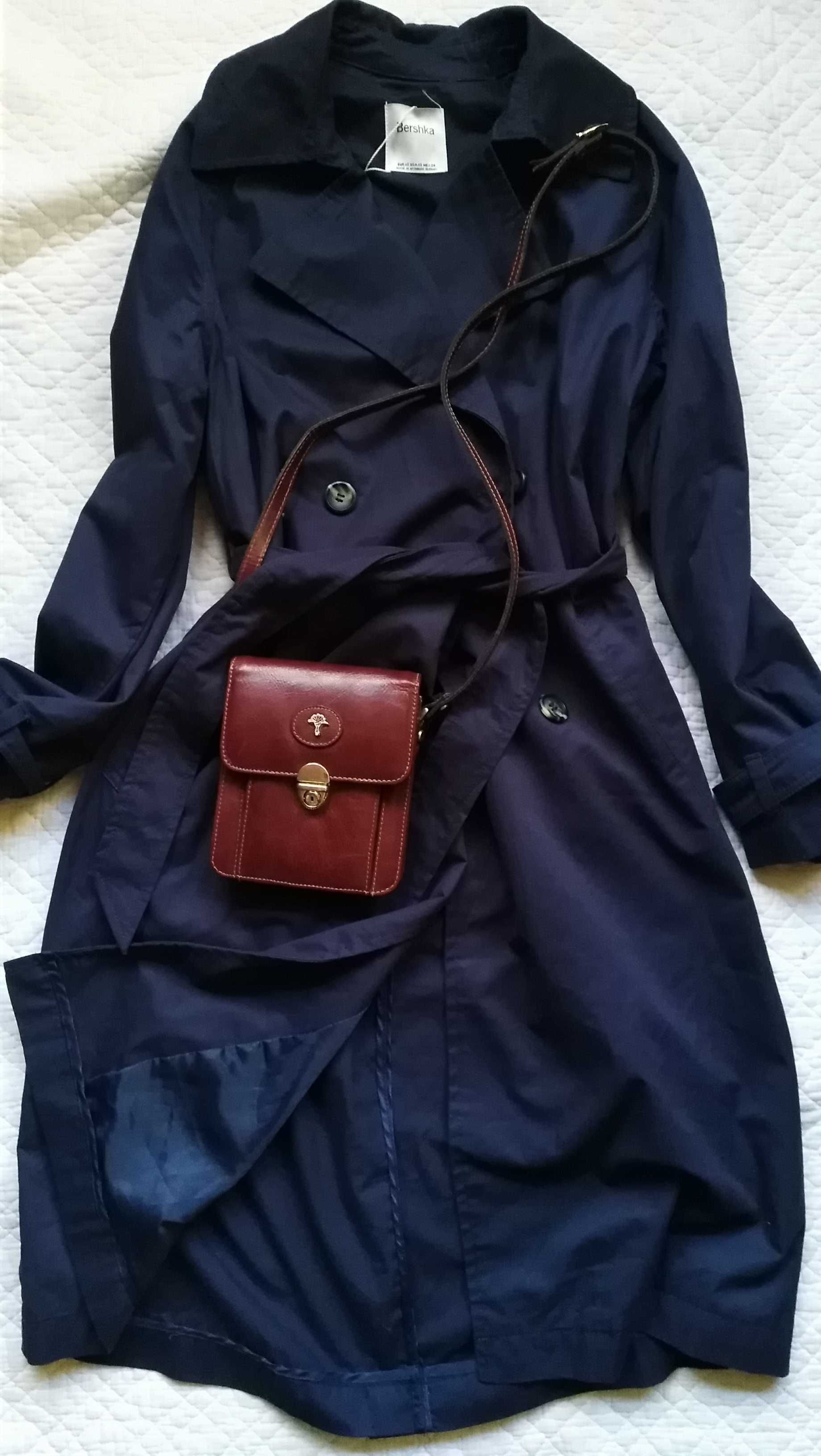 MADE IN ITALY urocza mini torebka listonoszka pasek klamra Vintage