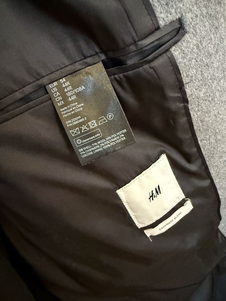 Sobretudo masculino H&M com cashmere