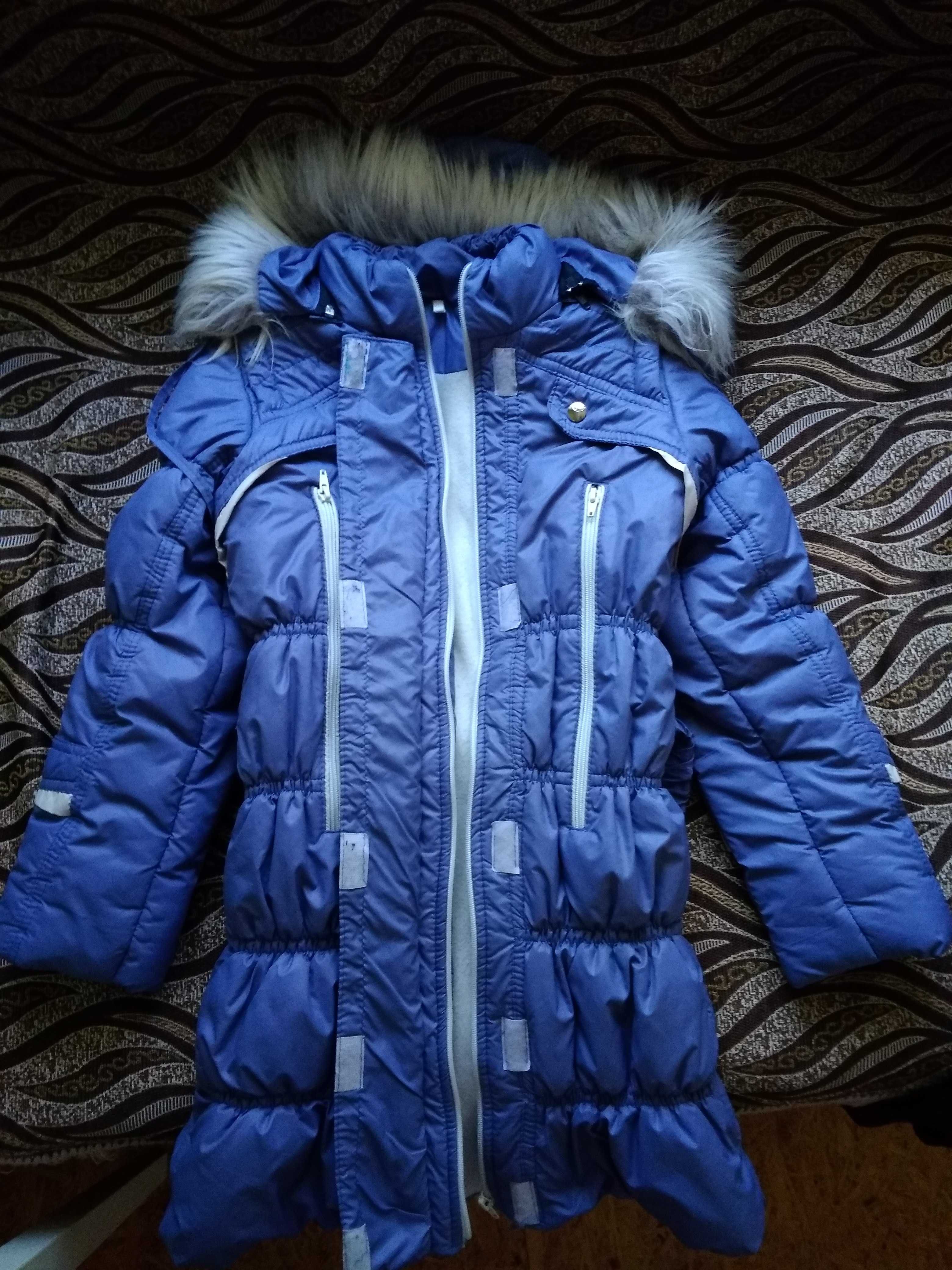 Куртка пальто холодная весна-осень еврозима 134-140-146