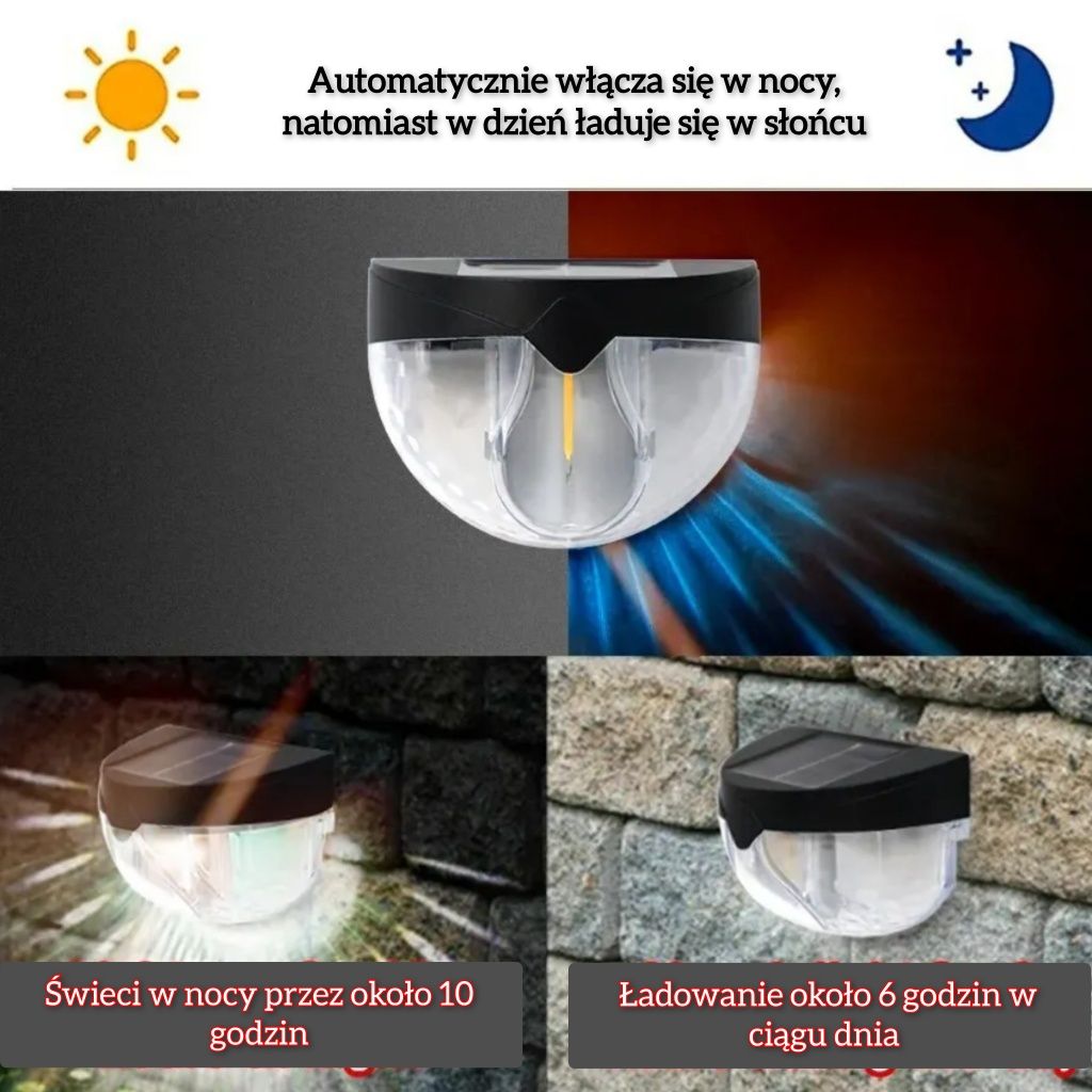 Lampka lampki solarne naścienne 2 sztuki