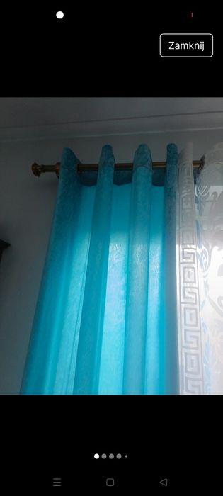 2szt zasłony aksamit niebieskie dwie poszewki z euro firan