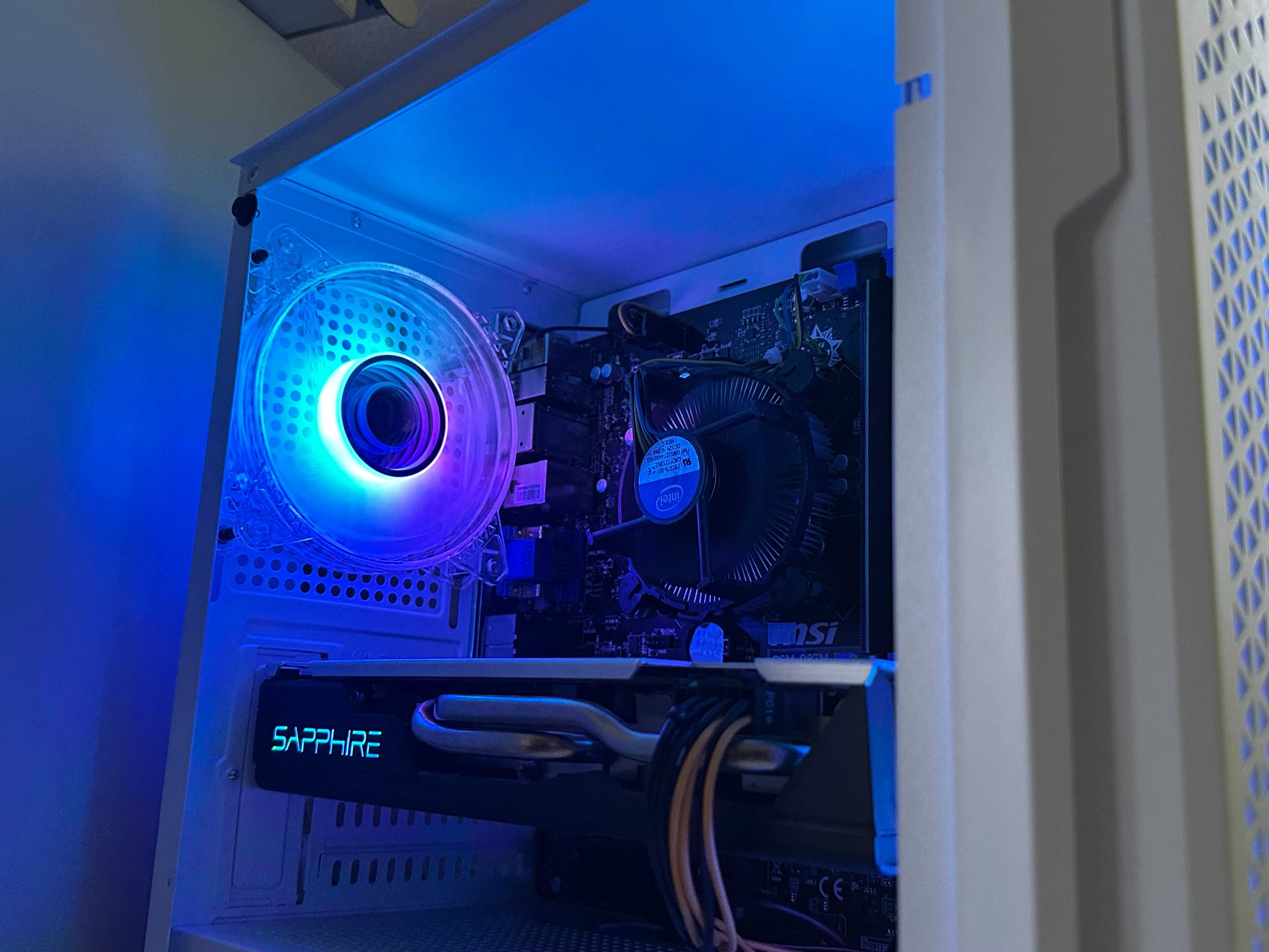 Biały Komputer RX 580 16GB RAM Intel Core i5 Gamingowy do Gier Wydajny