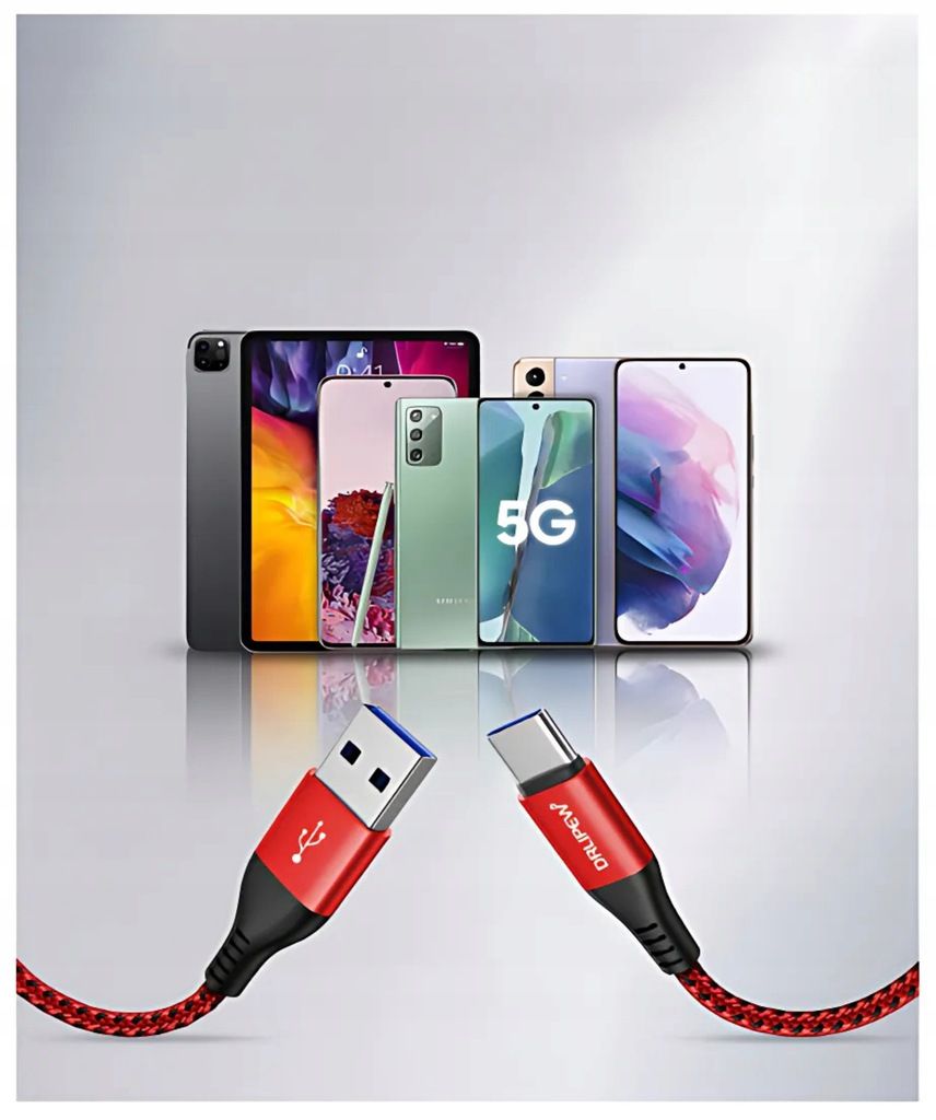 3x Kabel USB do USB-C Zestaw Trzech Sztuk 2m