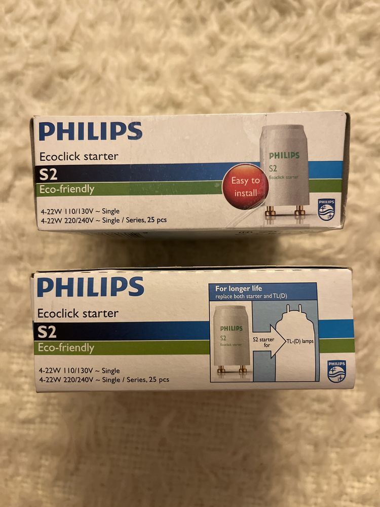 Zapłonnik do świetlówek Ecoclick Starter S2 4-22W PHILIPS 50 sztuk