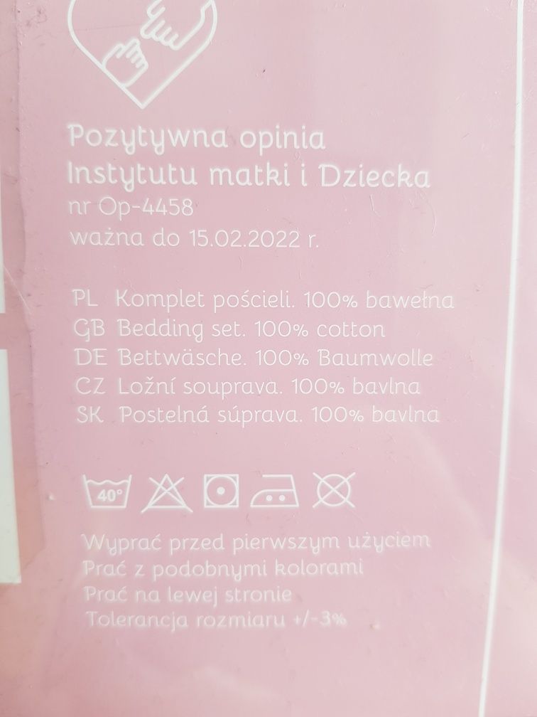 Komplet pościeli prezent 135x100 60x120 bawełna jersey prześcieradło