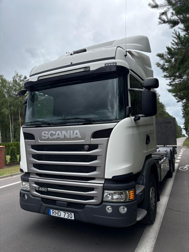 SCANIA R490 do zabudowy R450 BDF winda 3 osie laweta najazd pomoc drog