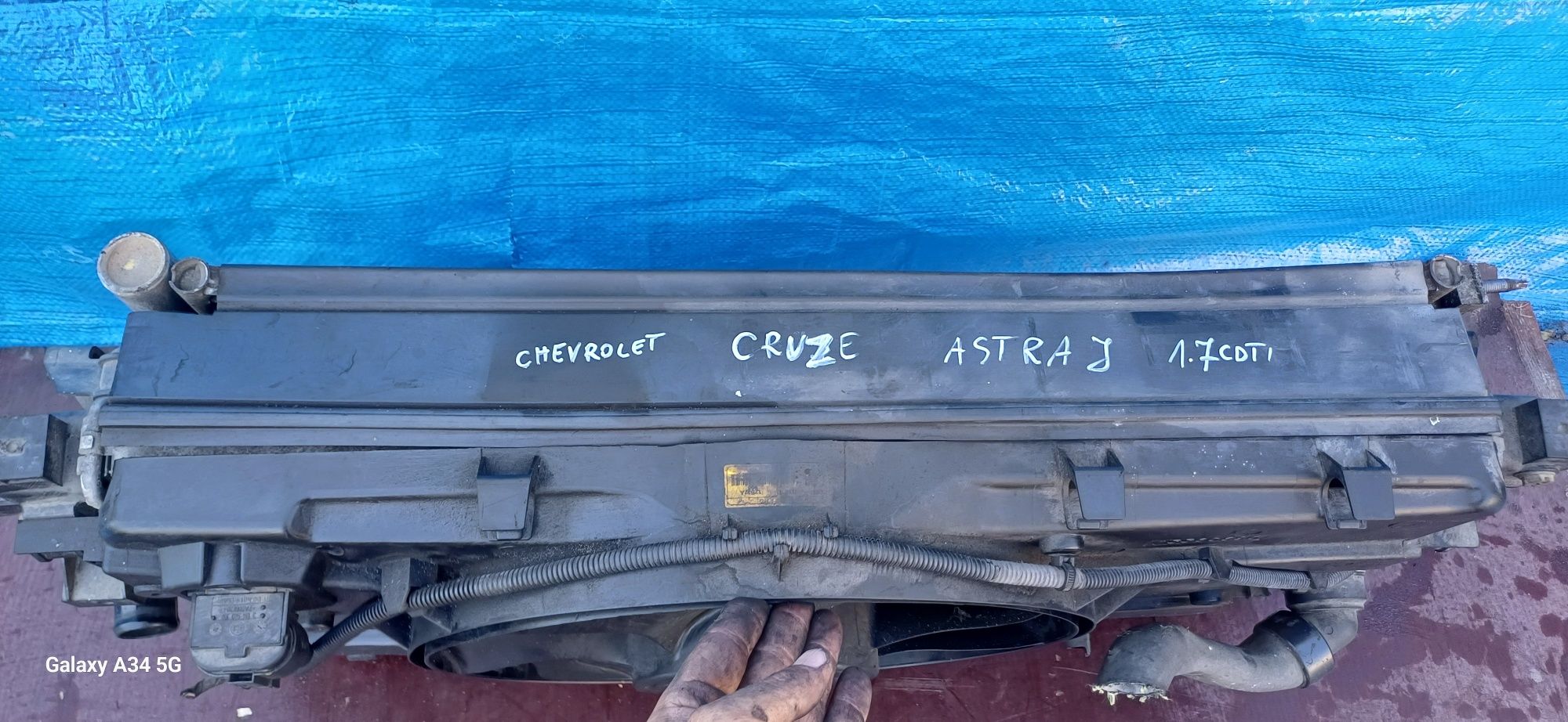 Chłodnica wentylator komplet chłodnic chevrolet cruze opel astra J 1.7