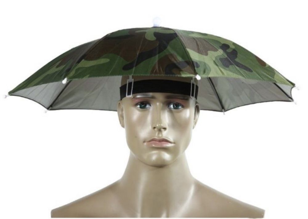Камуфляжна парасолька шапка для голови
