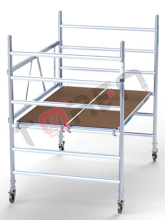 Rusztowanie Przegubowe aluminiowe EUROSCAFFOLD 135 Wysokość robocza 3m