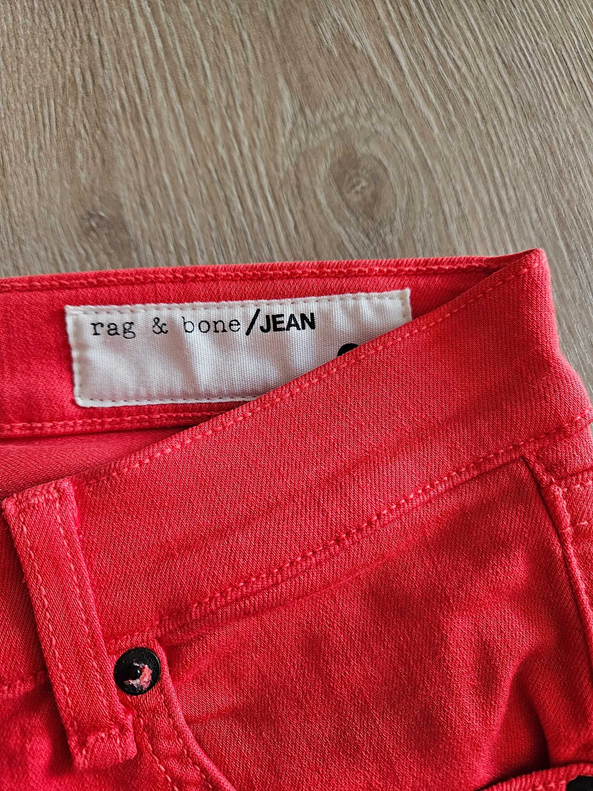 Czerwone jeansy Rag & bone roz. XS/S spodnie