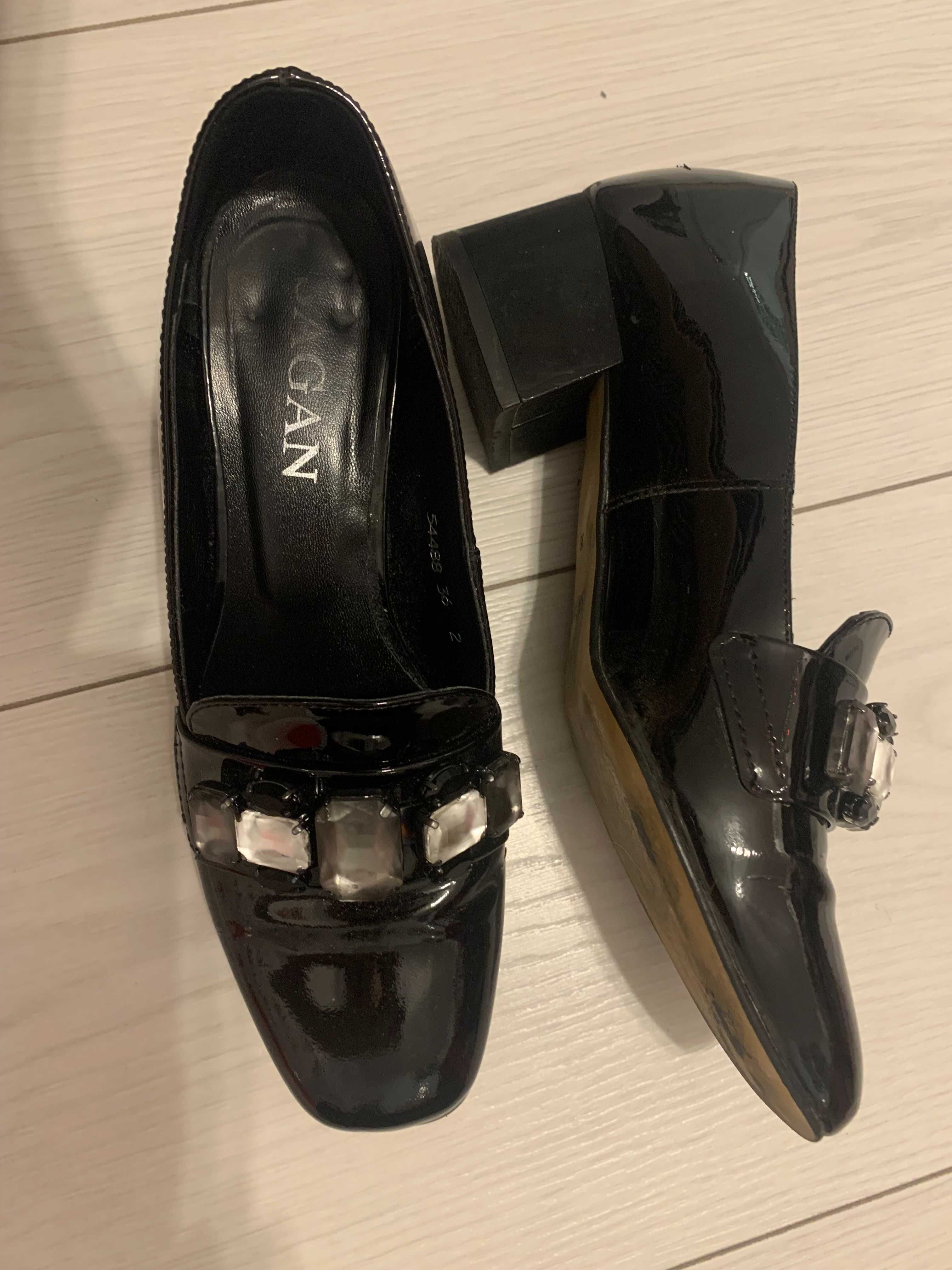 buty lakierowane polska firma sagan nr 36 stan idealny jak nowe