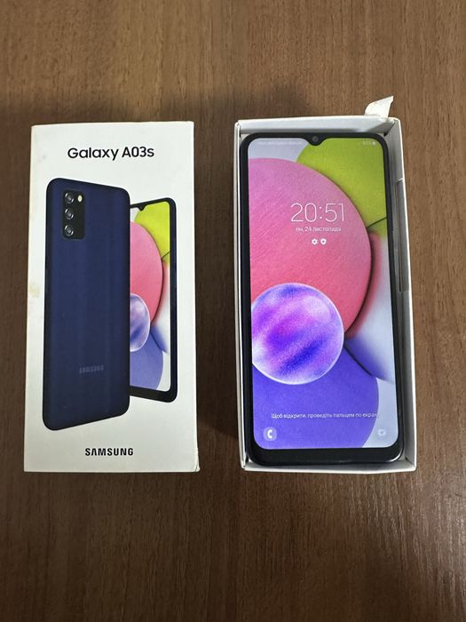 Продам телефон Samsung Galaxy A03s A037F 3/32GB Blue Стан ідеальний