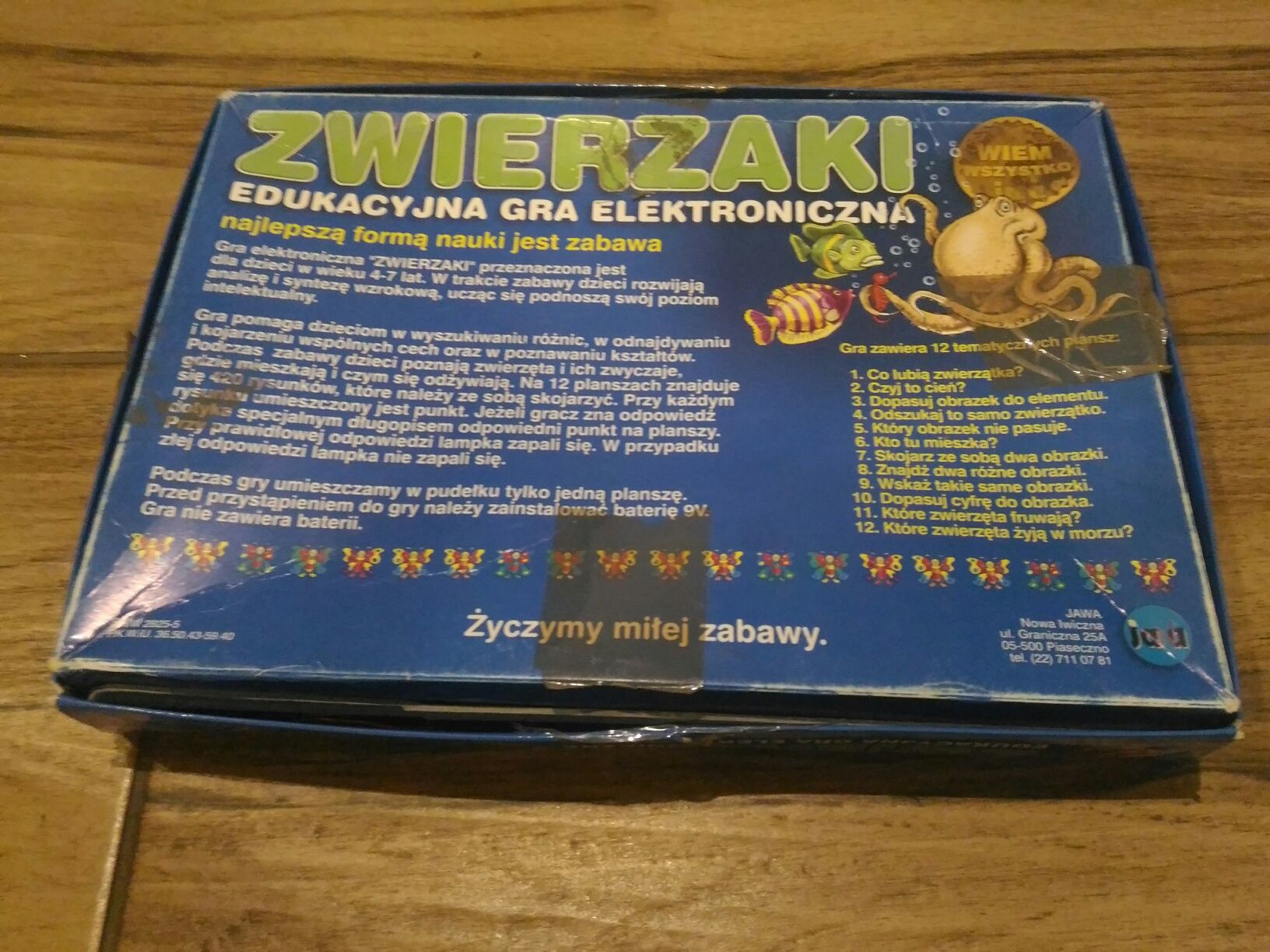 zwierzaki edukacyjna gra elektroniczna