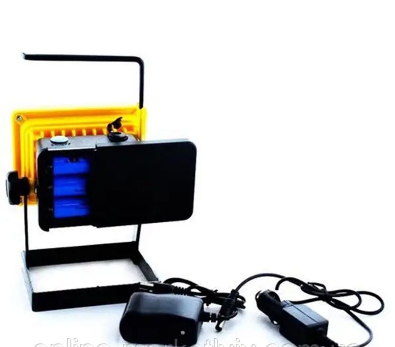 Ручной LED фонарь ліхтар прожектор 100W 3 аккумулятора 18650 Bl 204