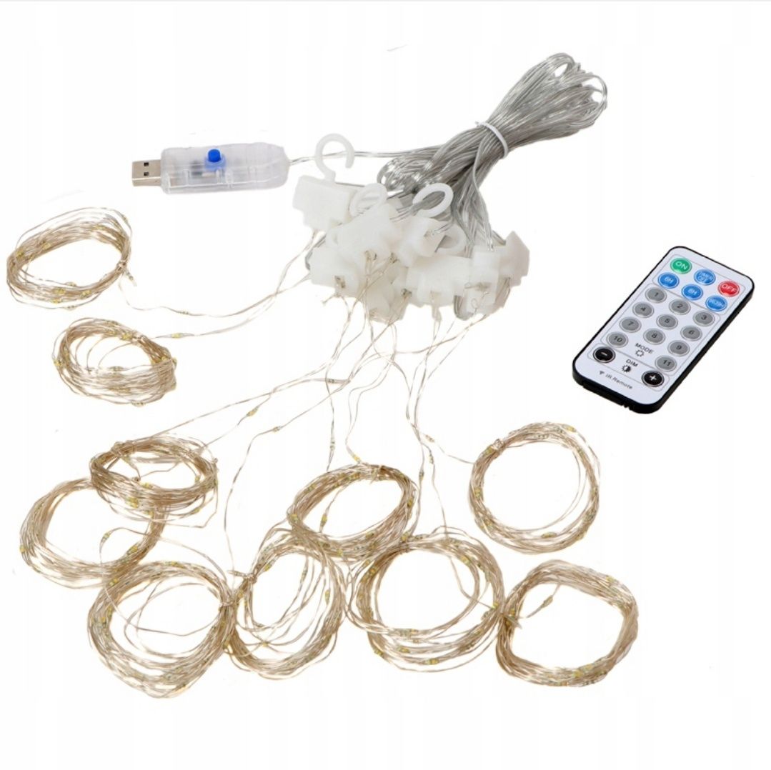 Girlanda/kurtyna świetlna  na prąd 3m/1 m Led