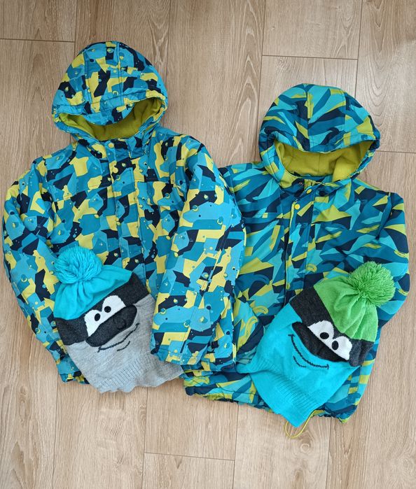 Kurtki zimowe 5-10-15 rozmiar 128