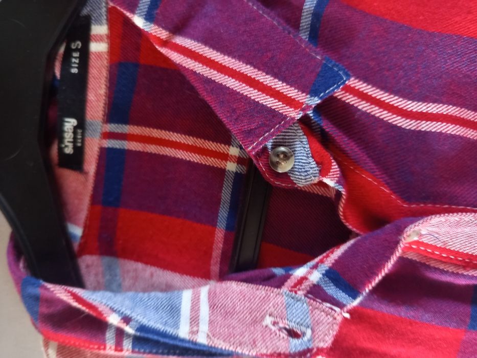 Koszula damska flanelowa w kratę czerwona