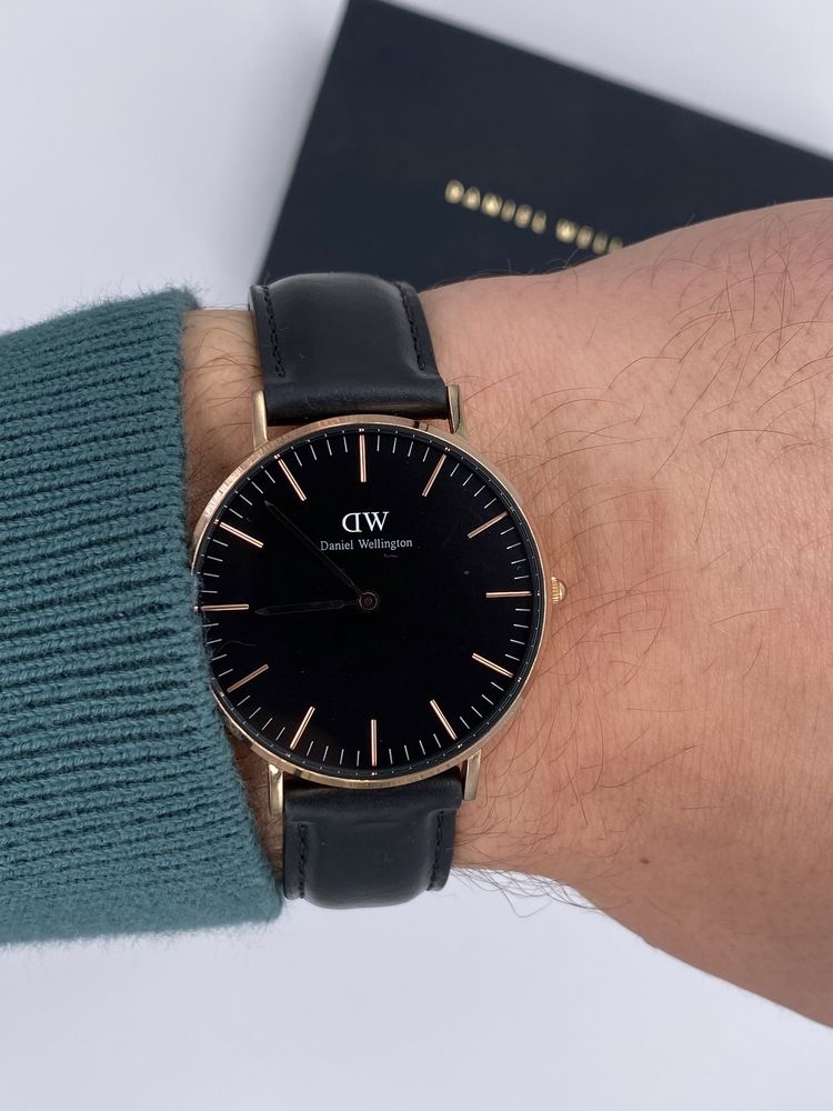 Zegarek męski Daniel Wellington Classic Black złoty czarny pasek