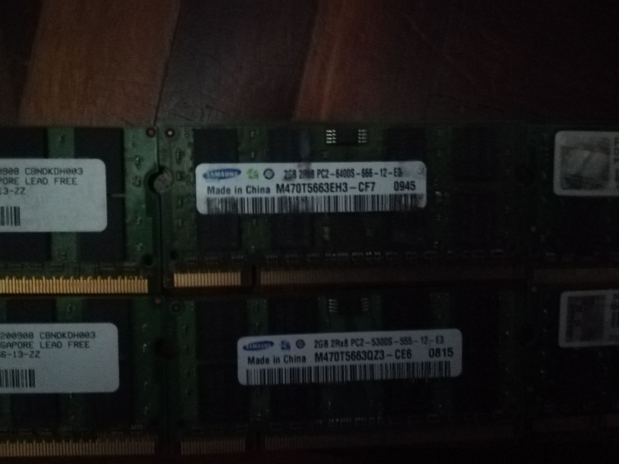 memorias ram 2 gb