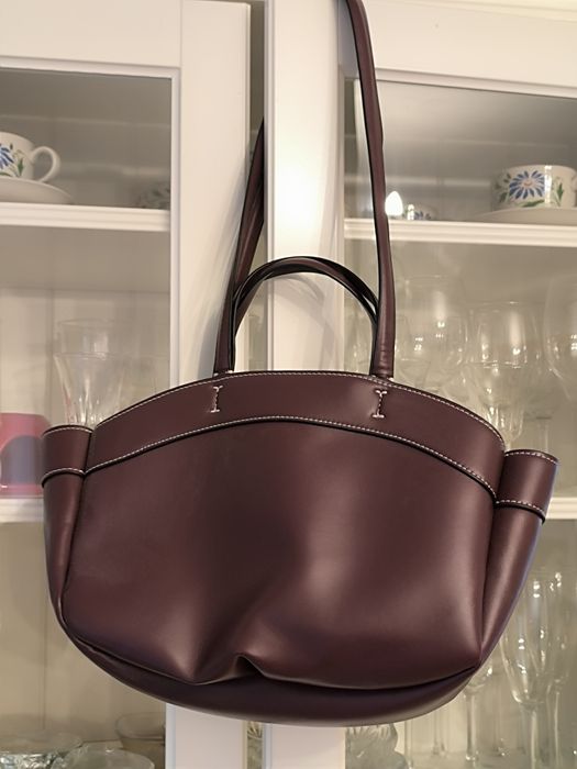 Torebka shapper bordo bordowa Zara jesień