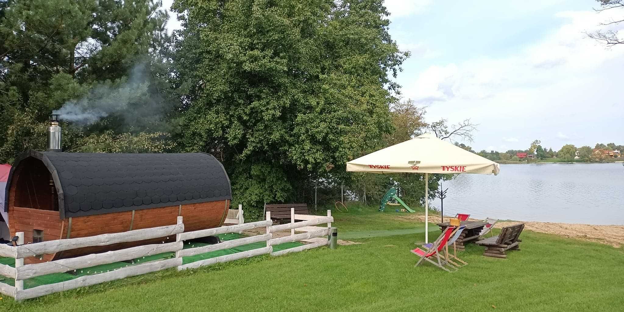 Sauna wynajem, morsowanie , Jezioro Białe, PLAŻA ZUZOLINKA