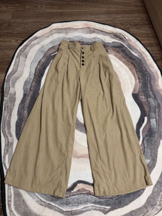 Шикарні вельветові штани палаццо на розмір хл-ххл