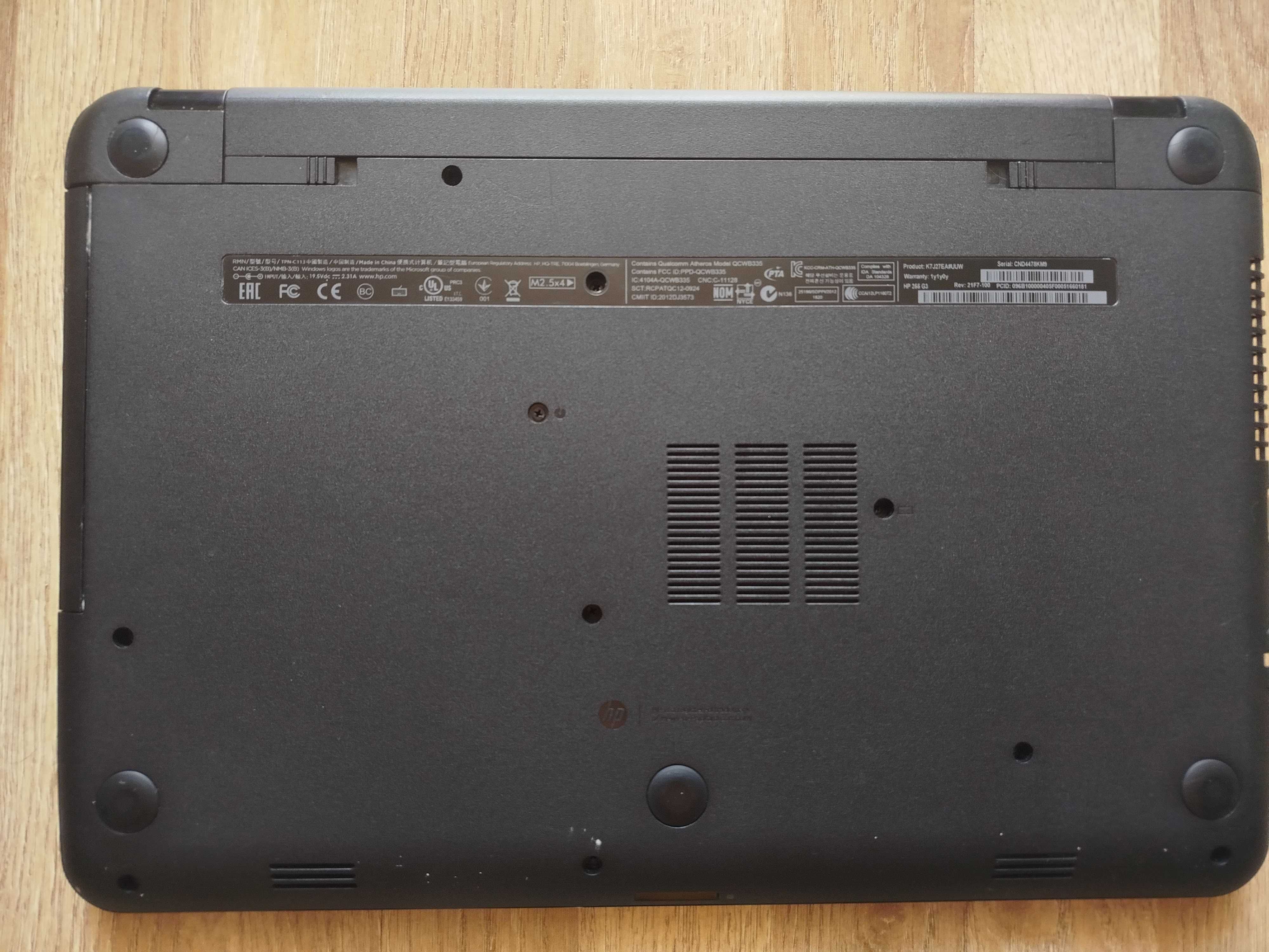 HP 255 G3 / 15.6 / AMD E1-2100 / 8GB DDR3 / 256 GB SSD /