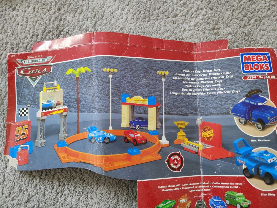 Mega blocks tor wyścigowy auta cars Złomek zygzak
