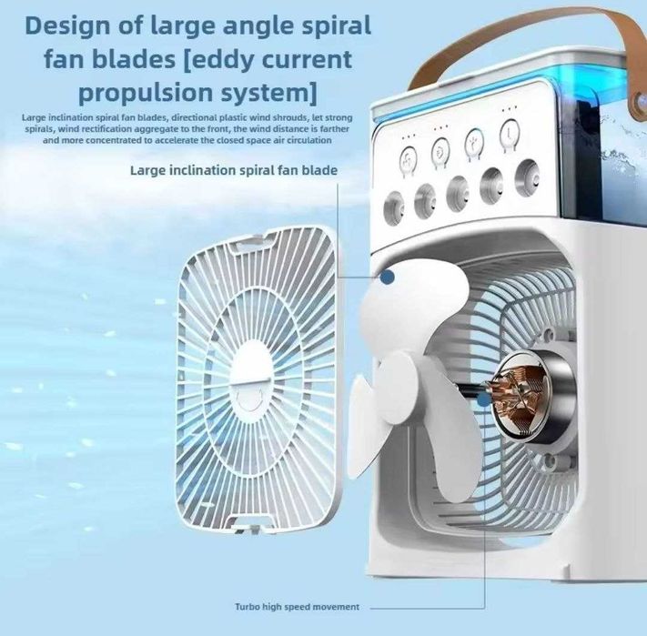 Портативный мини кондиционер вентилятор с увлажнением USB новый