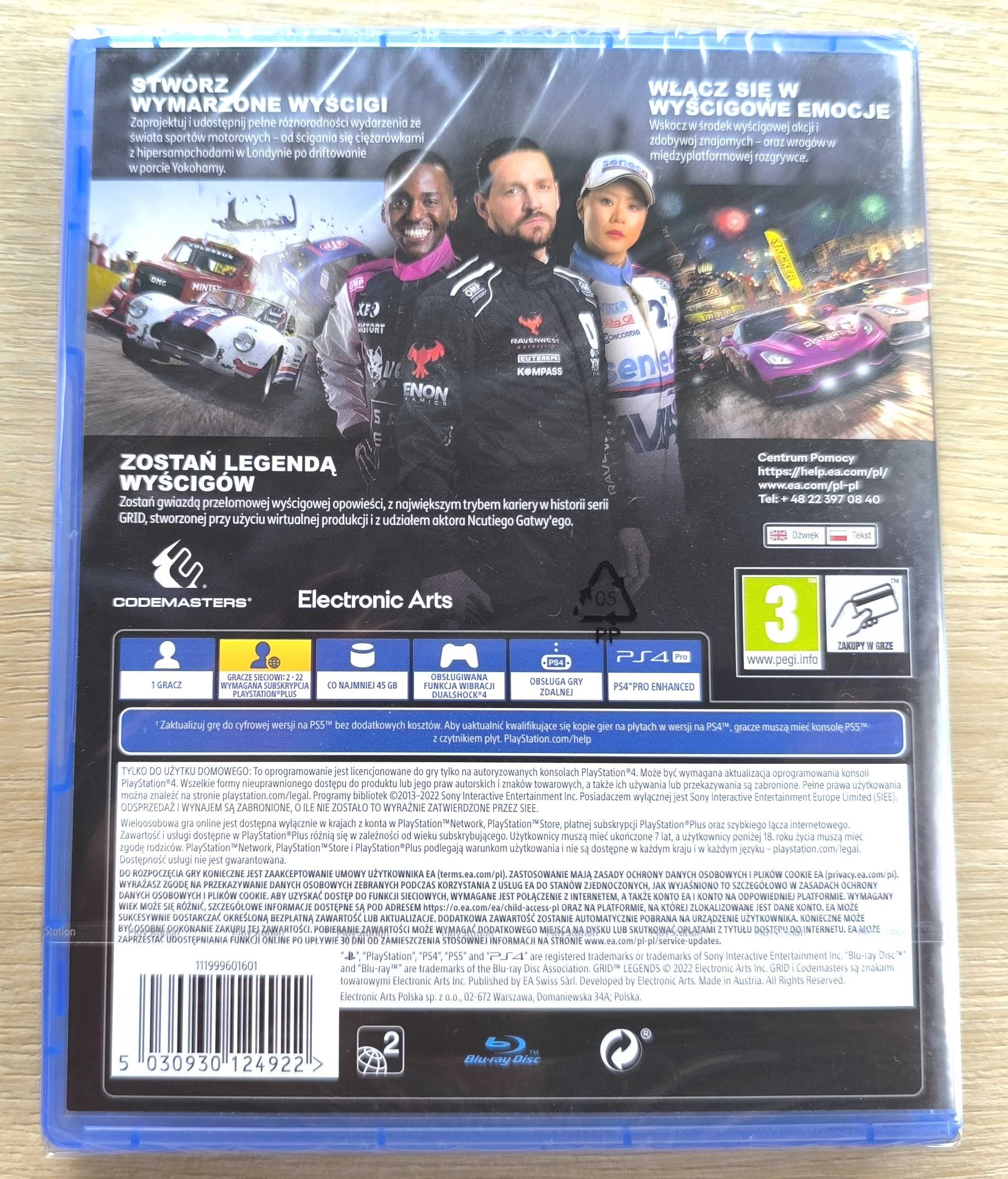 GRID Legends [PS4] [PS5] (POLSKA WERSJA) + Darmowa Wersja PS5