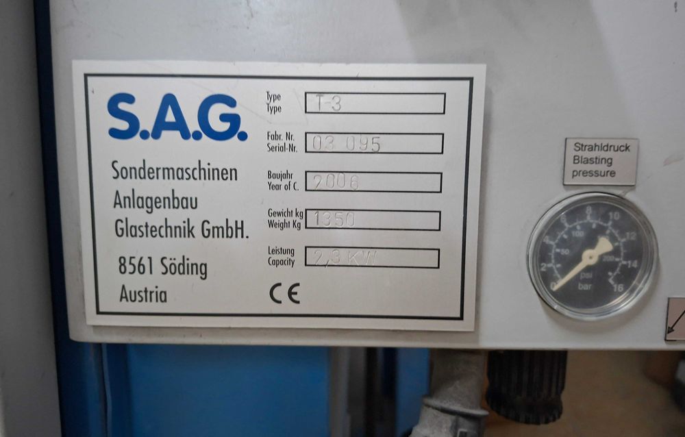 Piaskarka do szkła automatyczna Magnetomat T3 S.A.G.