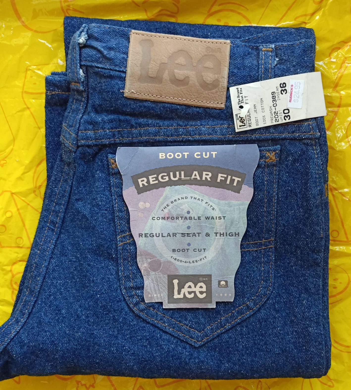 Шикарные винтажные джинсы LEE Made in USA W30L36 Большая редкость