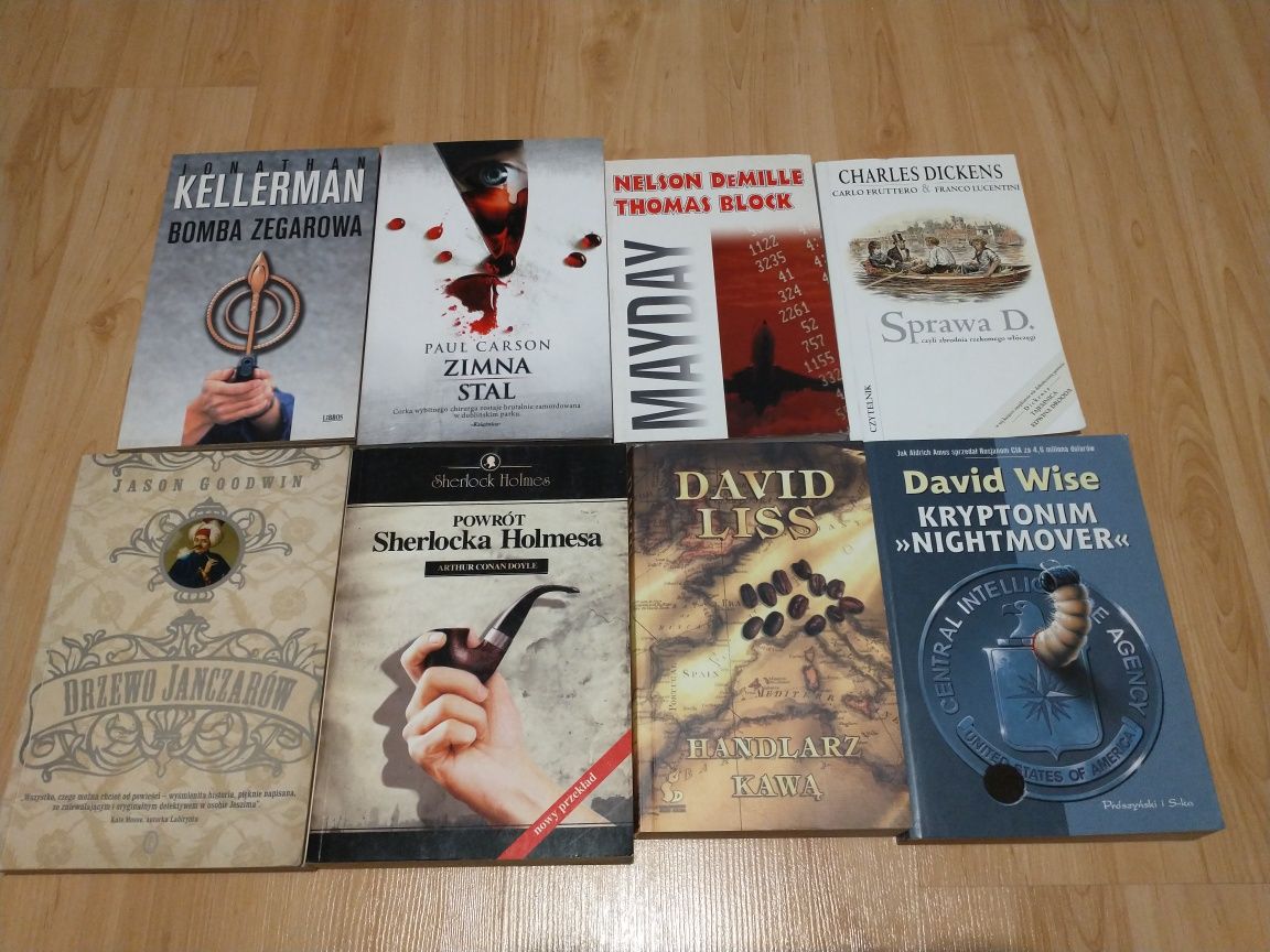 16 książek kryminały Doyle, Dickens, Wise, Liss, Ellroy