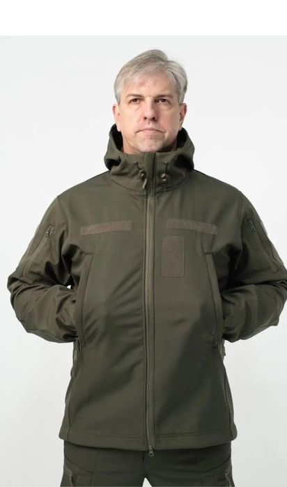 Куртка с флисовой подкладкой. Олива