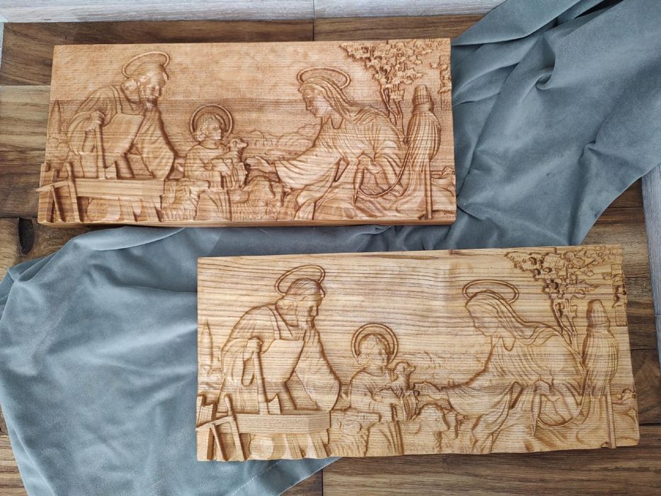 Obraz drewniany Święta Rodzina VI prezent 30 cm