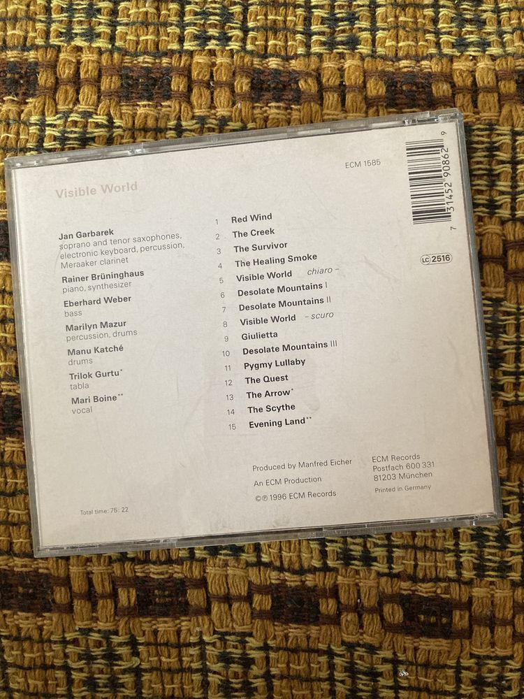 Plyta cd jan garbarek visible world
