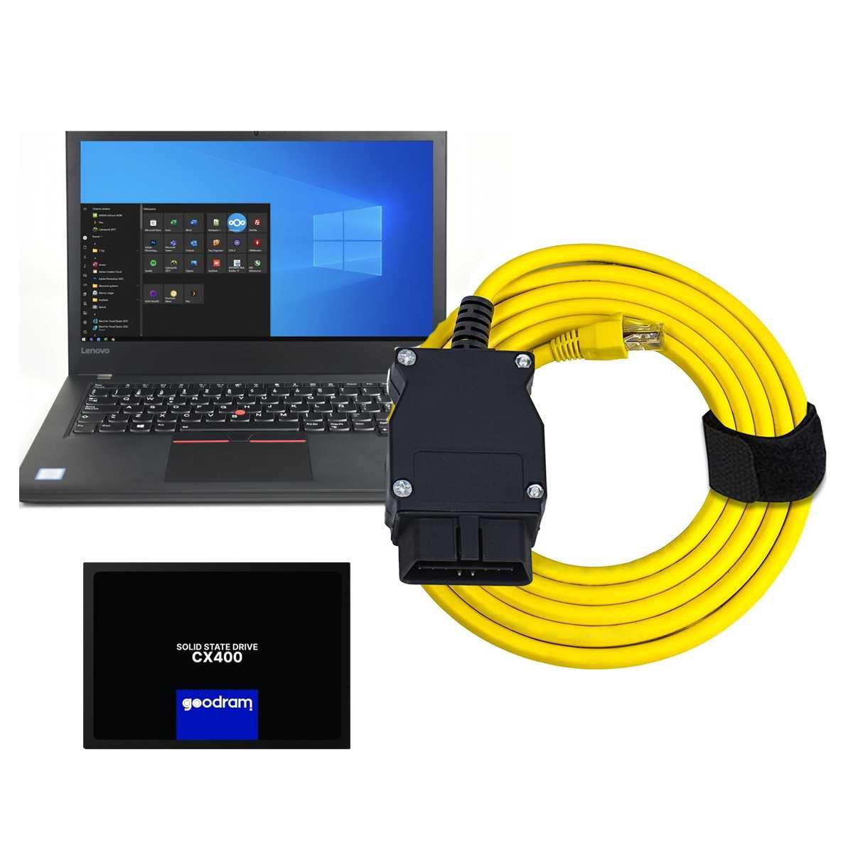 ZESTAW DIAGNOSTY BMW ENET + Laptop/Dysk 1TB SSD Ista/Inpa/Esys 4.32 PL