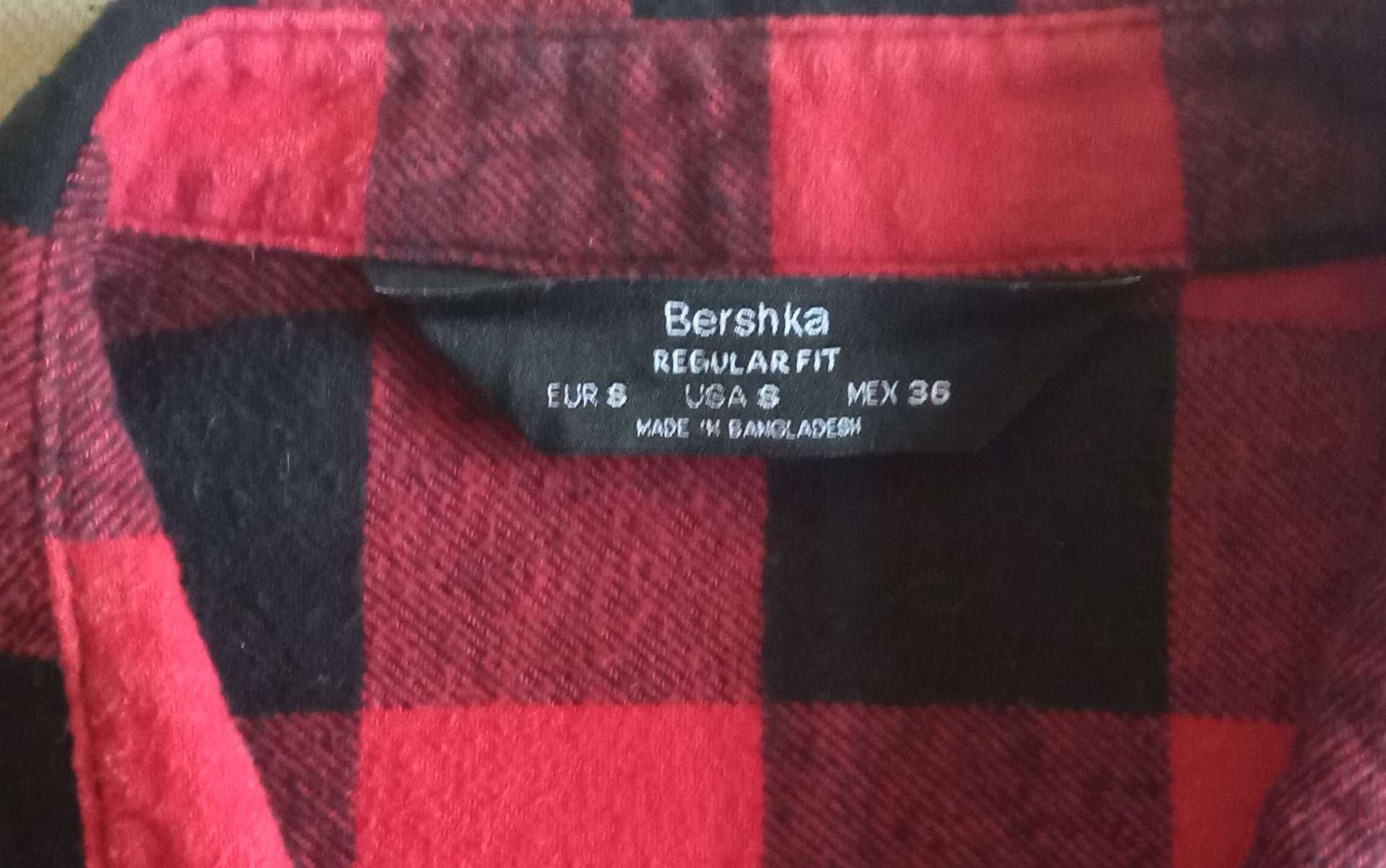Camisa Xadrez Vermelha Bershka