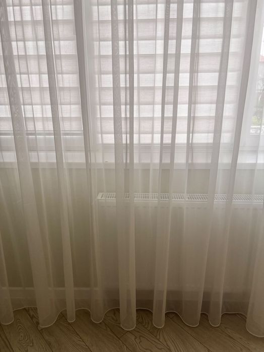 Шикарна тюль в кольорі айворі