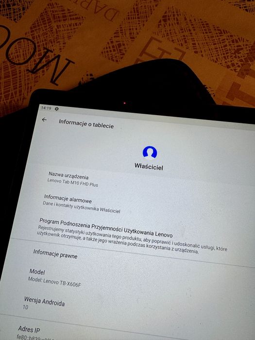 Lenovo TAB M10 Plus TB-X606F 10.3" 4/128GB Platinium Grey