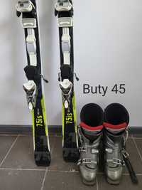 Narty 166cm z butam nri 45